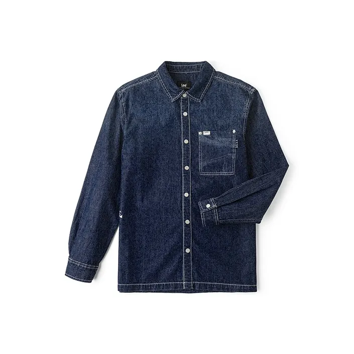 Lee Shirts Men Medium Blue-0