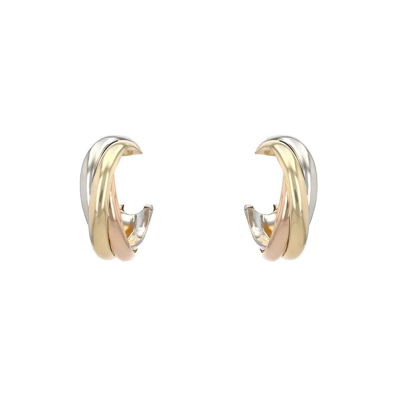 Cartier Yellow Gold Hoop Clip on Earrings-0