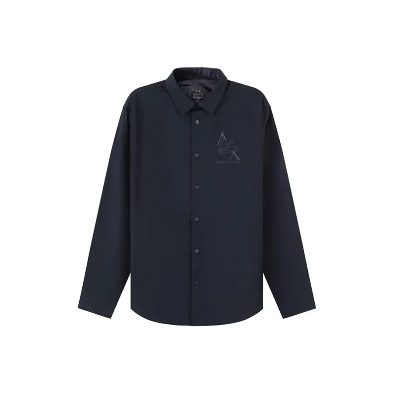 ARMANI EXCHANGEAE FW23 Shirt Men's Marine Blue-0