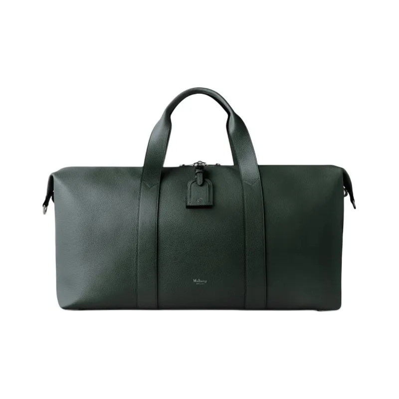 Mulberry Classic Small Grain Leather Travel Bag Men's Classic Green-0