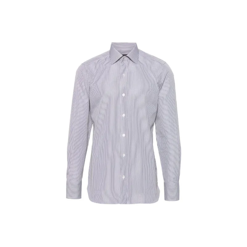 TOM FORD Striped Poplin Shirt-0