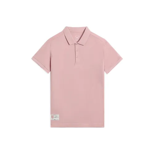 LiNing Sports Life Collection Polo Shirt Men's Light Cameo Brown Purple