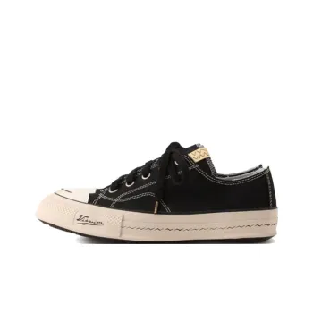 Visvim Abrasion Resistant Low Top Canvas Shoes Men's Black