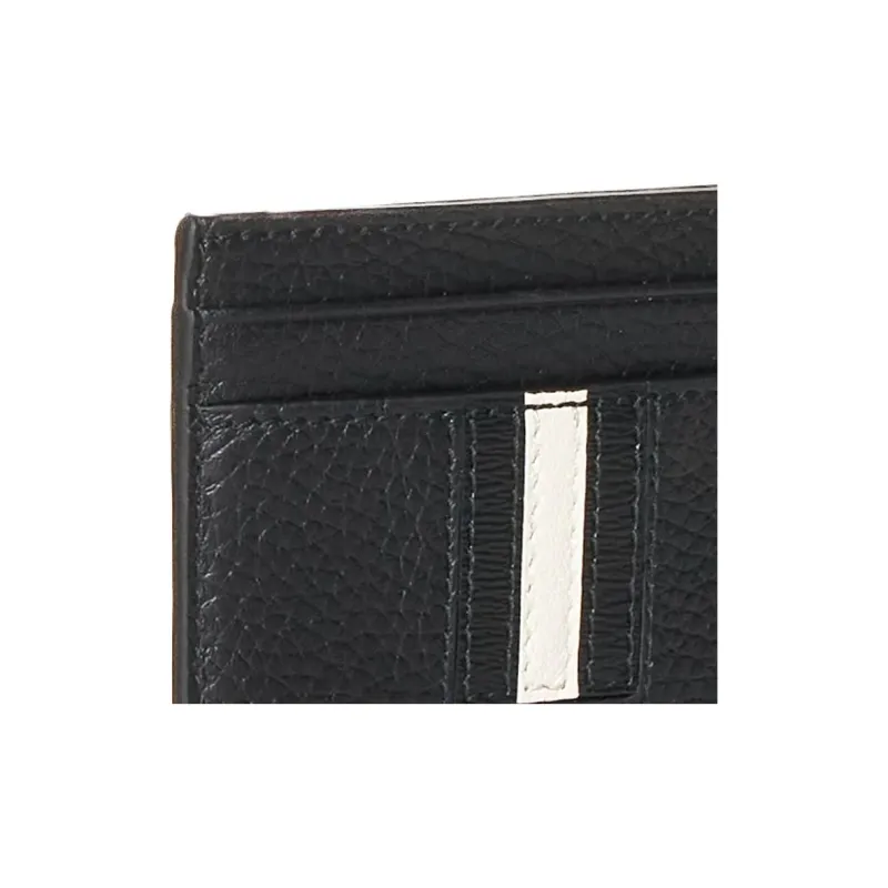 BALLY Striped edge Leather Cardholder-5