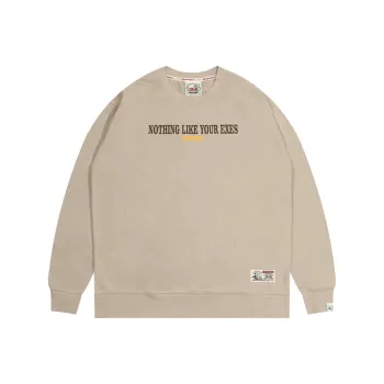 GRAF Sweatshirt Men's Camel Ex-Lover Simple Sketch Crew Neck Sweatshirt