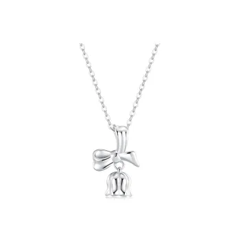 KADER Lily Of The Valley Flower Series 925 Sterling Silver Necklaces Women's Silver