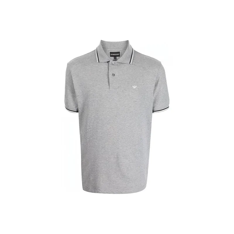 EMPORIO ARMANI Logo embroidered Cotton Polo Shirt-0