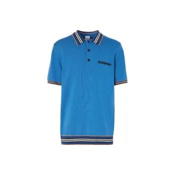 Burberry Polo Shirts Men Royal Blue
