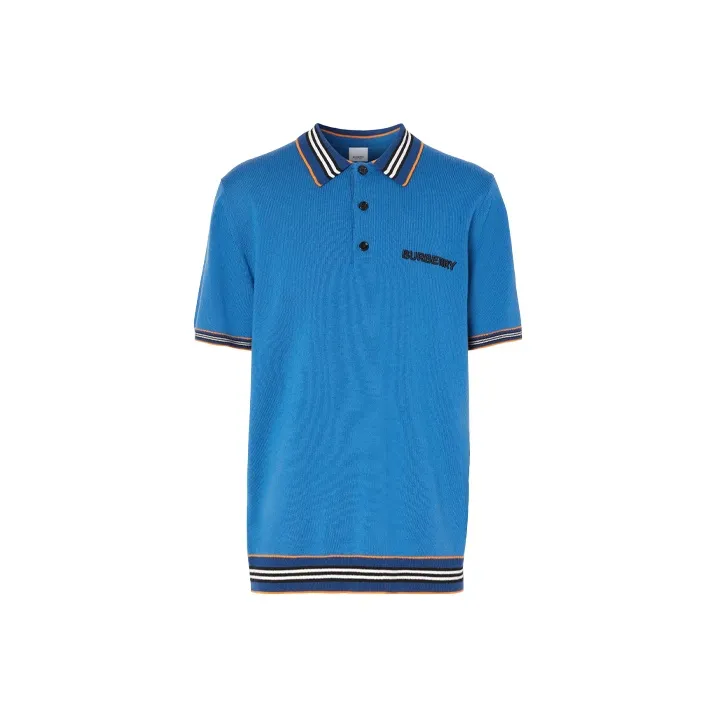 Burberry Polo Shirts Men Royal Blue-0