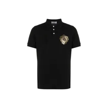 VERSACE JEANS COUTURE Polo Shirts Men Black