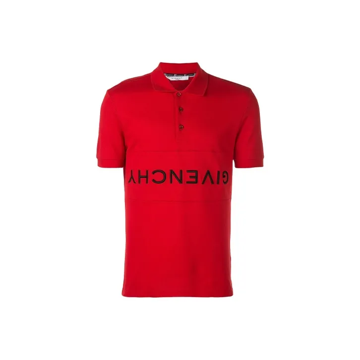 Givenchy Polo Shirts Men Red-0