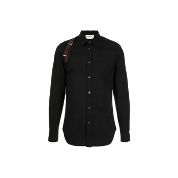 Alexander McQueen Logo Tape Harness Detailed Shirt