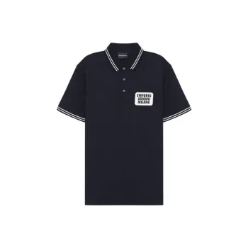 EMPORIO ARMANI Polo Shirts Men Navy Blue