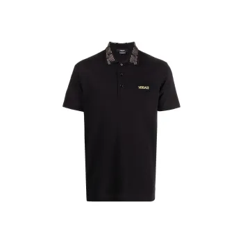 VERSACE Polo Shirts Men Black