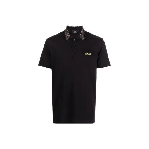 VERSACE Polo Shirts Men Black