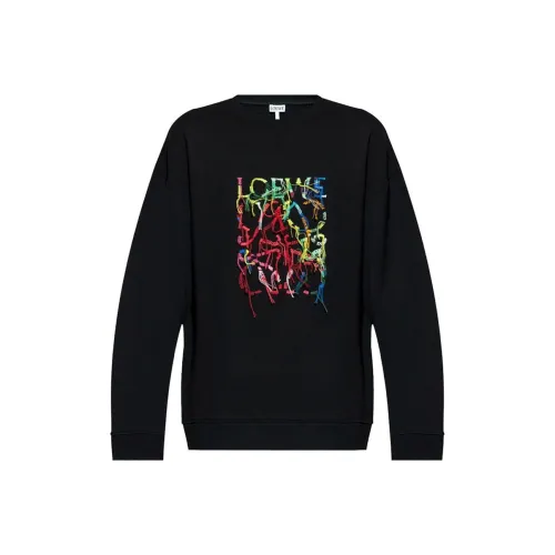 LOEWE Logo Embroidered Crewneck Sweatshirt