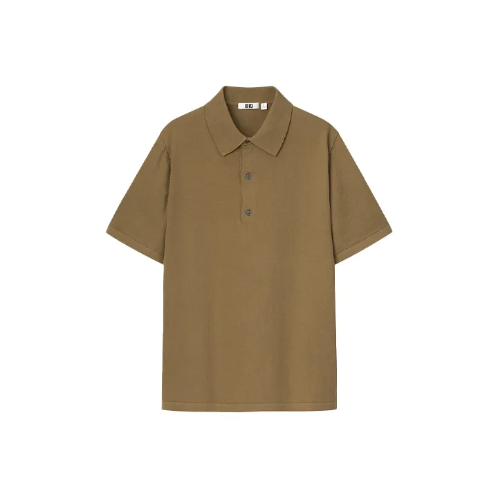 UNIQLO Polo Shirts Men Brown Black-0