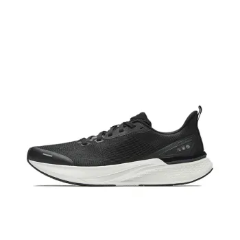 Anta Hydrogen Run 7 Abrasion Resistant Slip Resistant Low Top Casual Running Shoes Men's Black White