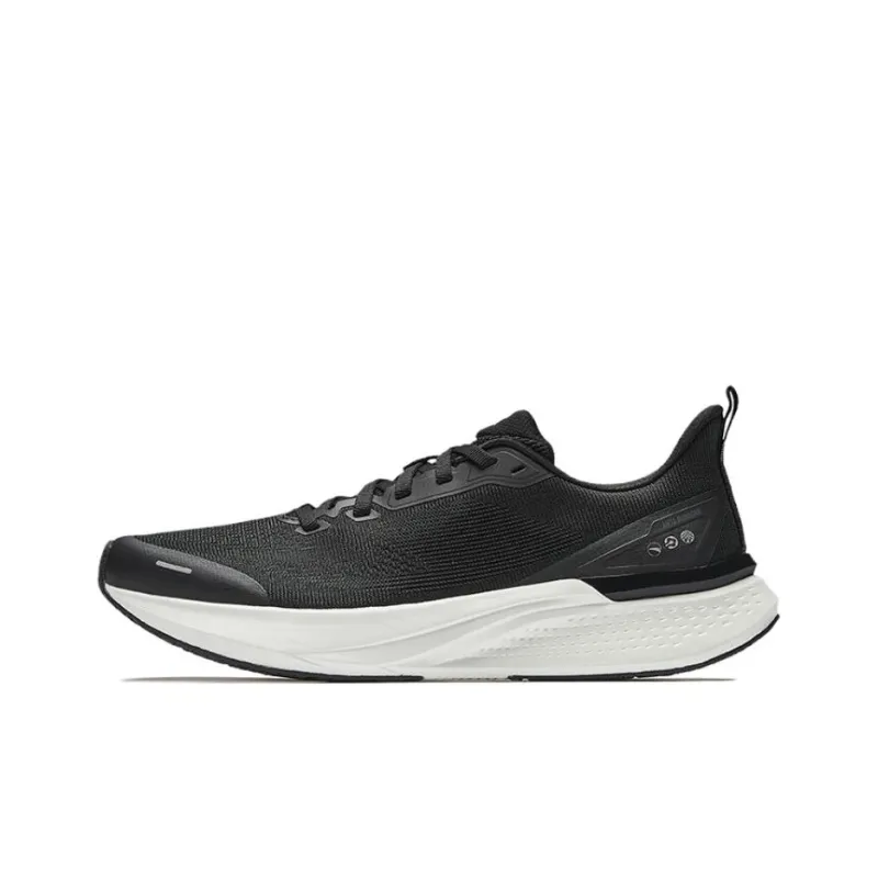 Anta Hydrogen Run 7 Abrasion Resistant Slip Resistant Low Top Casual Running Shoes Men's Black White-0