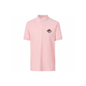 Burberry Polo Shirts Men Pink