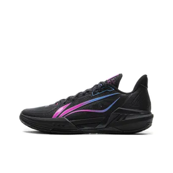 LINING Light Speed 3 Basketball Shoes Men Low Top Black Purple