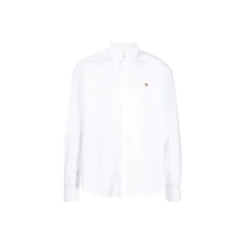 Maison Kitsune Fox Head Patch Long Sleeved Shirt