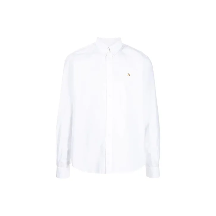 Maison Kitsune Fox Head Patch Long Sleeved Shirt-0