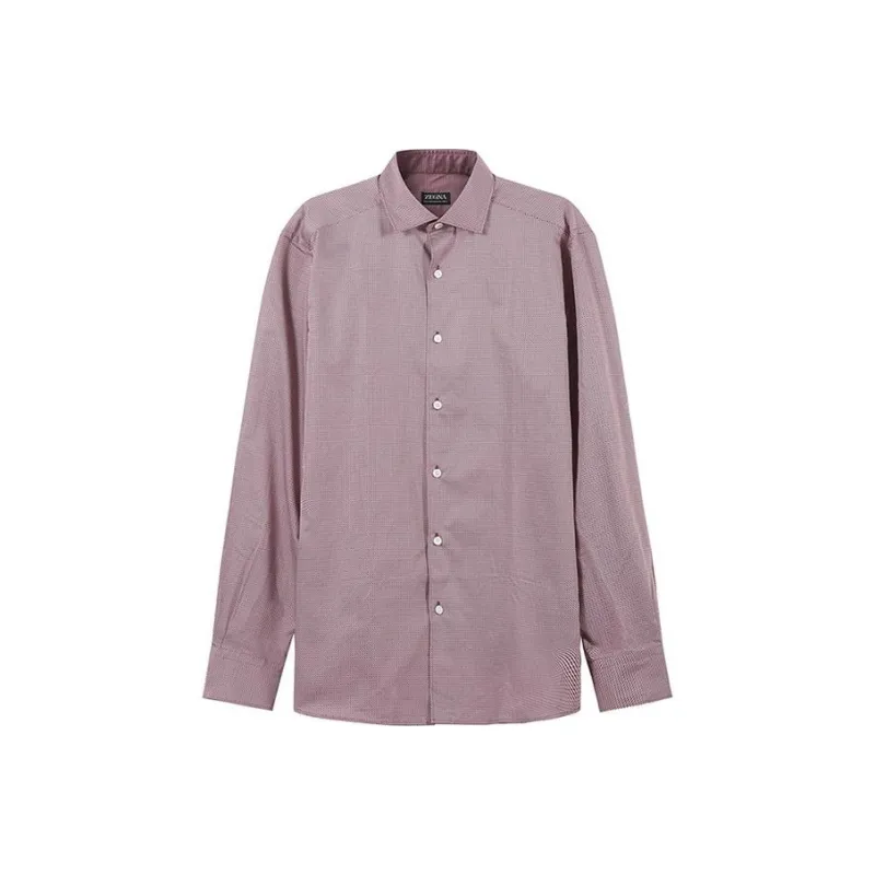 Zegna Shirt Men's Dark Burgundy-0