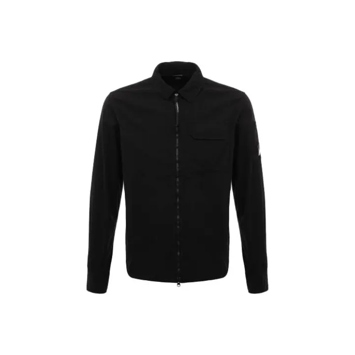 C.P.Company Lens Detailed Curved Hem Shirt-0