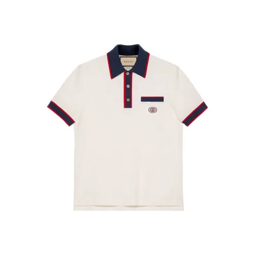 GUCCI Polo Shirts Men Ecru