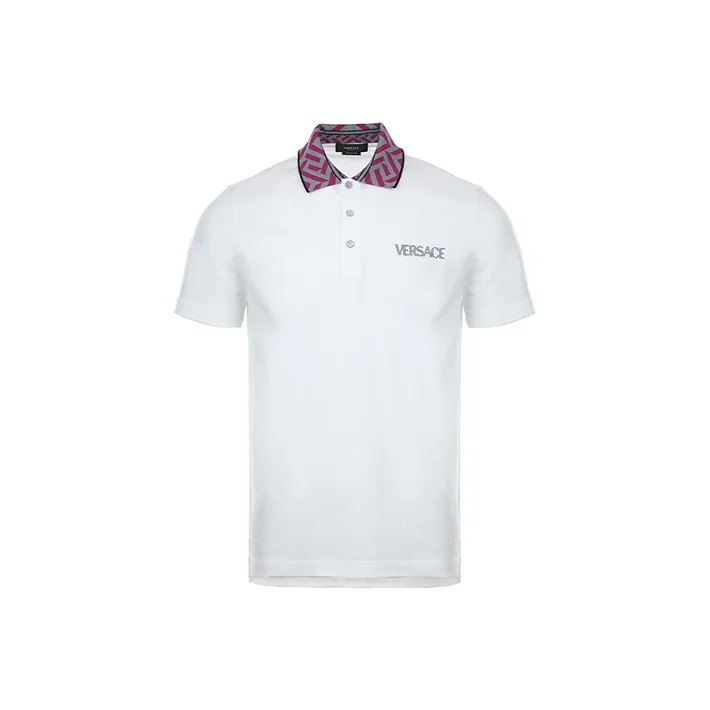 VERSACE Polo Shirts Men White-0