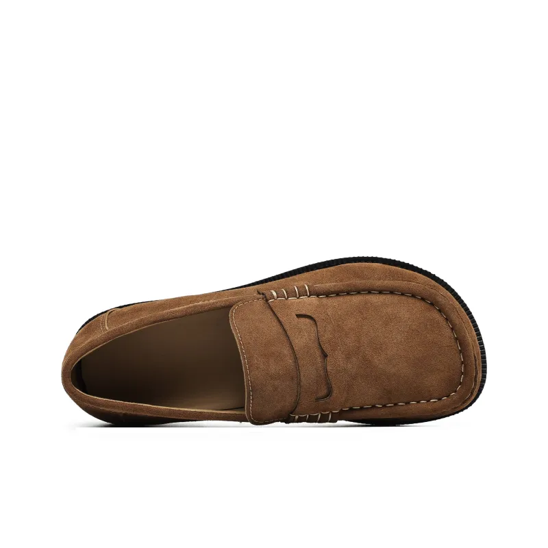 Hong Kong Meng Abrasion Resistant Breathable Low Top Casual Shoes Men's Brown-3