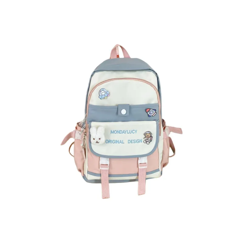 H YXIANG Nylon Backpack Unisex Multicolor-5