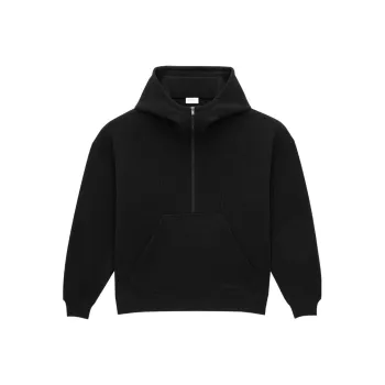 SAINT LAURENT Half Zipped Long Sleeved Hoodie