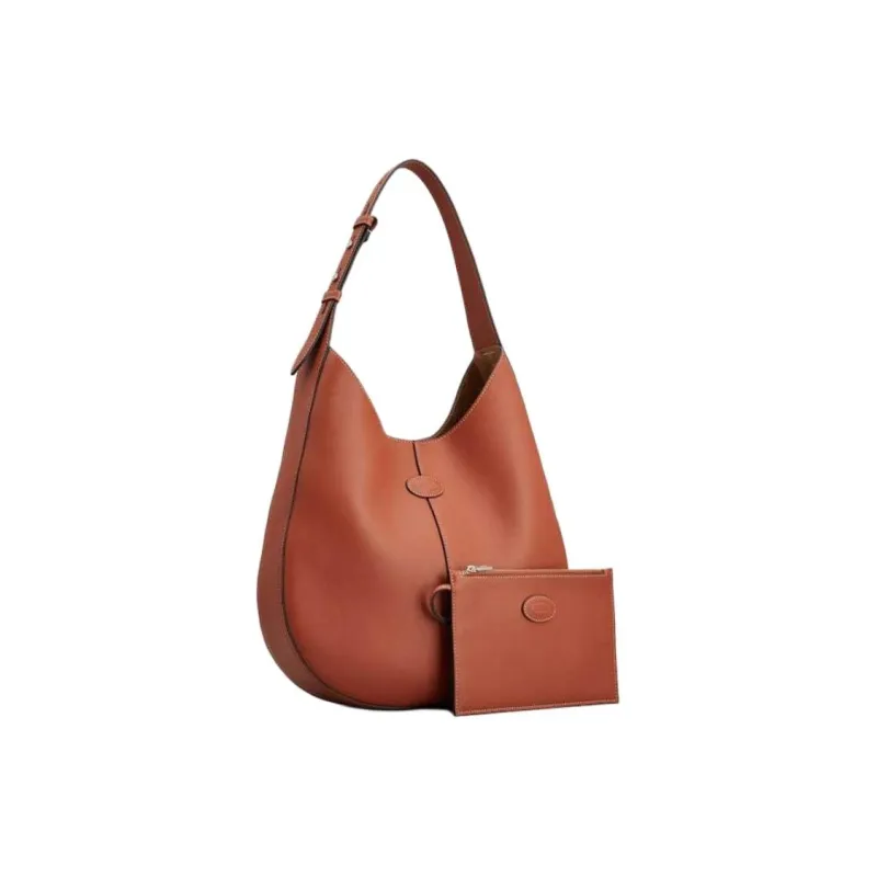 TOD'S DI Calfskin One Shoulder Handbag Trumpets Women's Orange-1