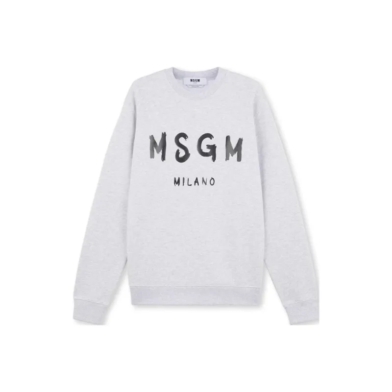 MSGM Logo Printed Crewneck Sweater-0