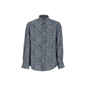 Brunello Cucinelli Paisley Printed Button Up Shirt
