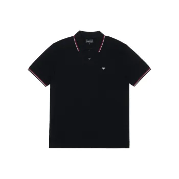 EMPORIO ARMANI Logo Printed Short Sleeved Polo Shirt