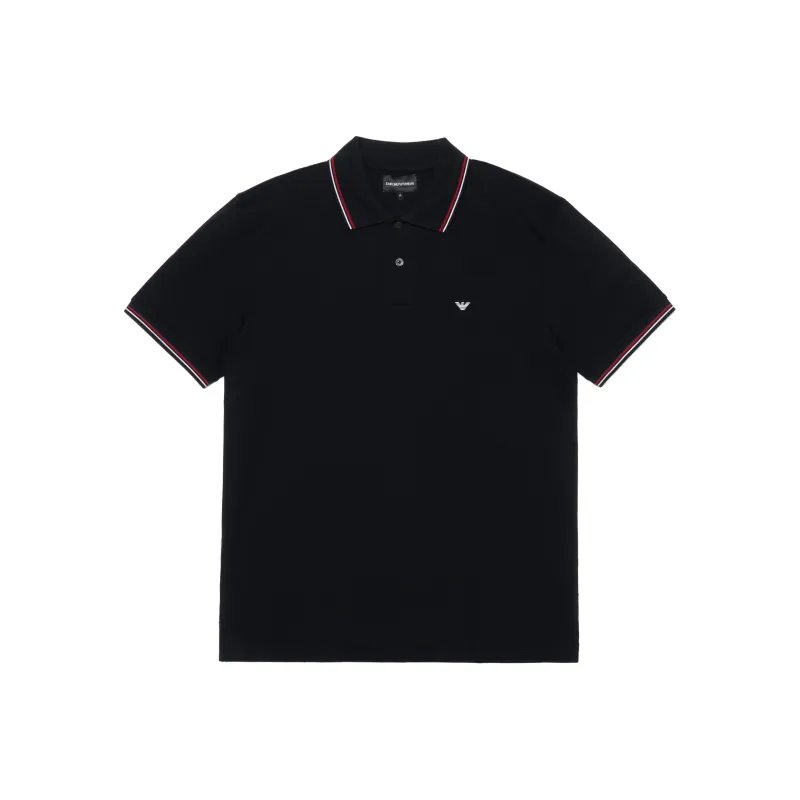 EMPORIO ARMANI Logo Printed Short Sleeved Polo Shirt-0