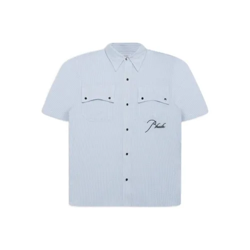 RHUDE Shirts Men Light Blue