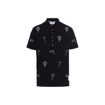 THOM BROWNE· Polo Shirt Men's Blue Black/Navy
