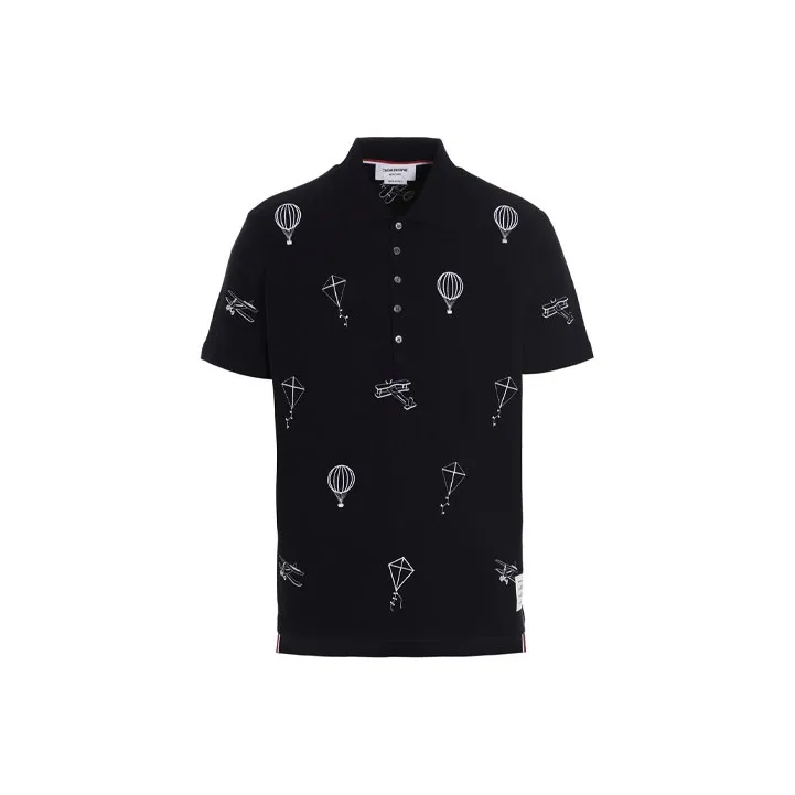THOM BROWNE· Polo Shirt Men's Blue Black/Navy-0