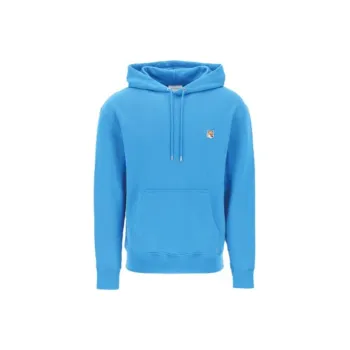 Maison Kitsune Fox Head Patch Drawstring Hoodie