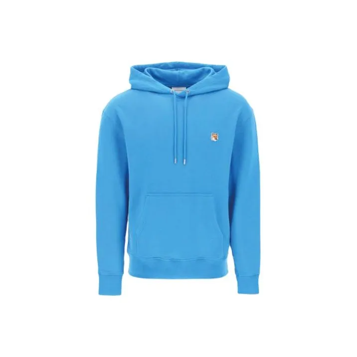Maison Kitsune Fox Head Patch Drawstring Hoodie-0