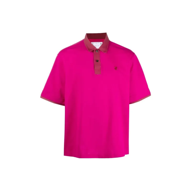 Sacai Polo Shirts Men Pink-0