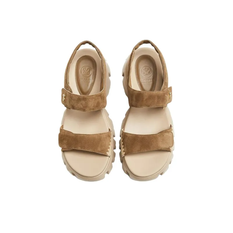 Staccato Almond Snow Skin One Strap Sandals 7cm Women's-7