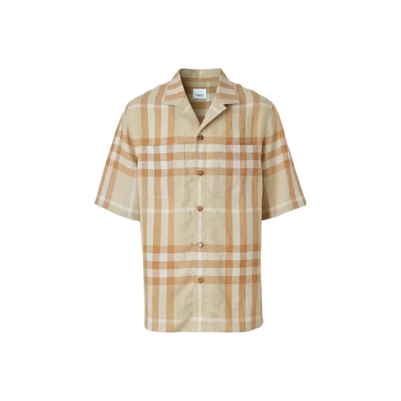 Burberry SS22 Shirt Men's Soft Yellow Umber-0