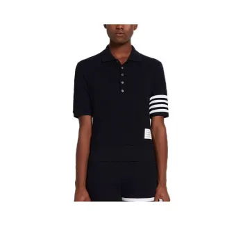 THOM BROWNE Polo Shirts Men Marine Blue