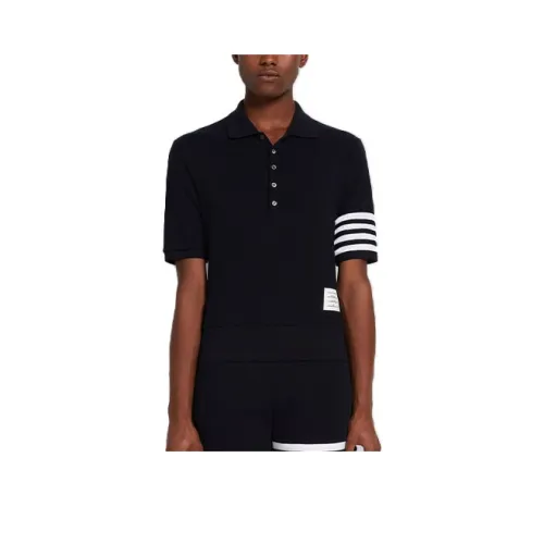 THOM BROWNE Polo Shirts Men Marine Blue
