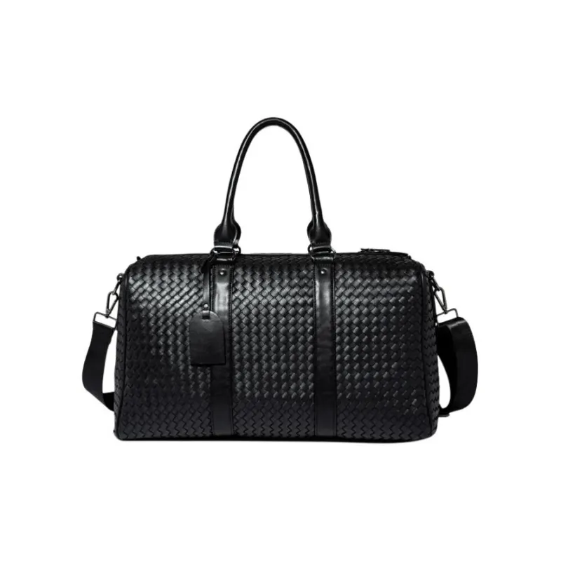 VIHUS PU Travel Bag Men's Black-1